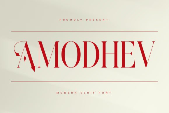 Amodhev: A Modern Serif Font for Digital Brand Clarity