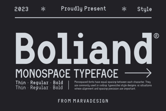 Boliand: A Thoughtful Monospace Typeface for Editorial Calm