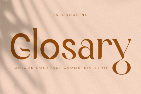 Glosary: A Premium Sans Serif Font for Elegant Craft & Print Projects