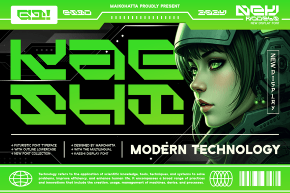 Kaeshi: A Futuristic Display Font for Editorial Identity