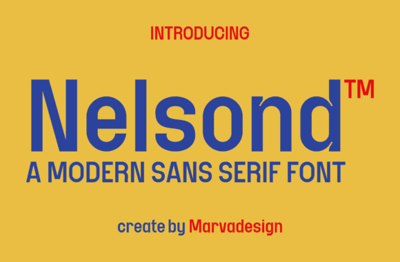 Nelsond: A Clean, Modern Sans Serif Typeface for Makers
