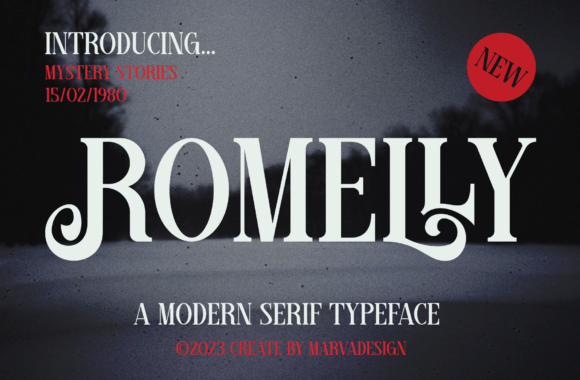 Romelly: A Modern Serif Font for Polished Digital Branding